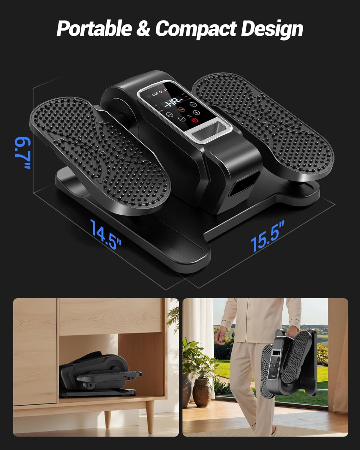 Elliptical Trainer – Crosstrainer – Pedaltrainer – Under Desk Trainer – Bureaufiets – 14 Snelheidsniveaus – Manuele en Automatische Modus