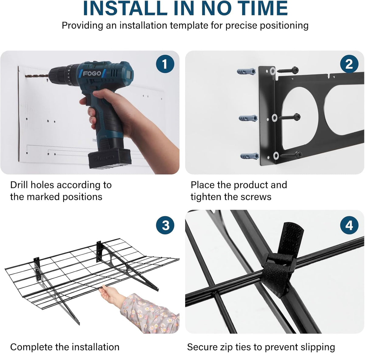 Sinoer 2-pack 2x6ft Garage Stellingen Met Haken, 61cm-bij-183cm Metalen Wandplank Opslag Rek Planken, voor Winkel, Schuur Opslag