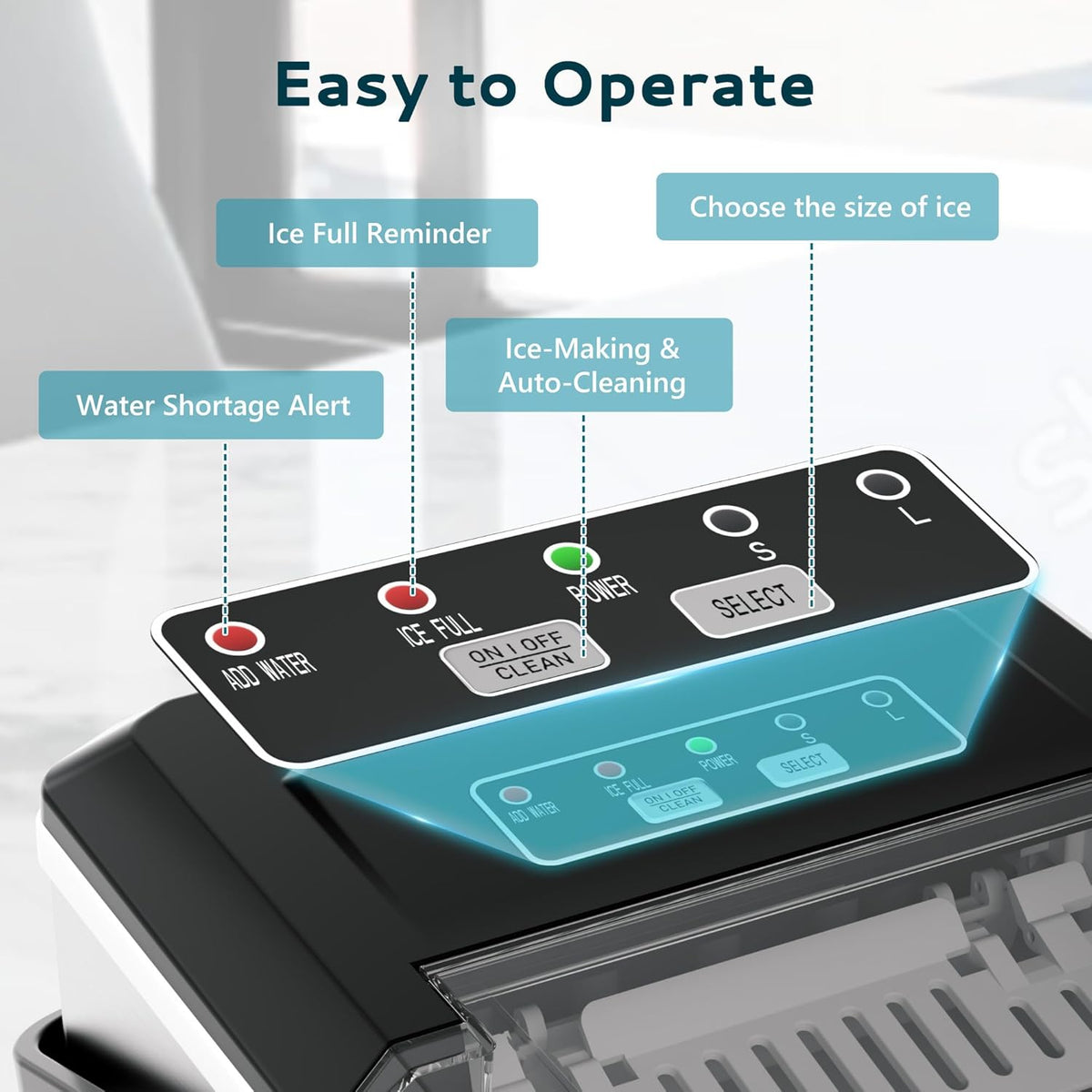 IJsblokjesmachine – IJsblokjesmaker – IJsblokjesmaker Compact – IJsmaker – IJsblokjesmachine Tafelmodel – Snel 9 IJsblokjes in 6 Minuten – Automatische Zelfreiniging