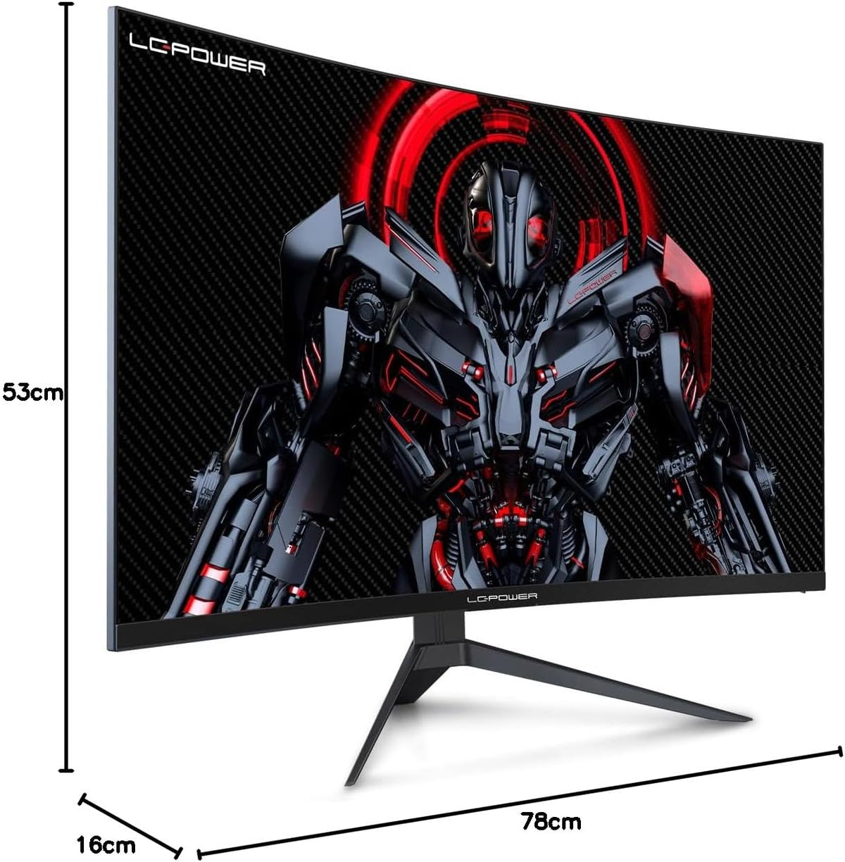 LC-POWER 32" Gaming Monitor 165Hz, 1ms, VA, 1500R Curved, Compatible FreeSync, Ultra Slim Frame, VESA Mountable (FHD 1920x1080, HDMI, DisplayPort) - LC-M32-FHD-165-C-A