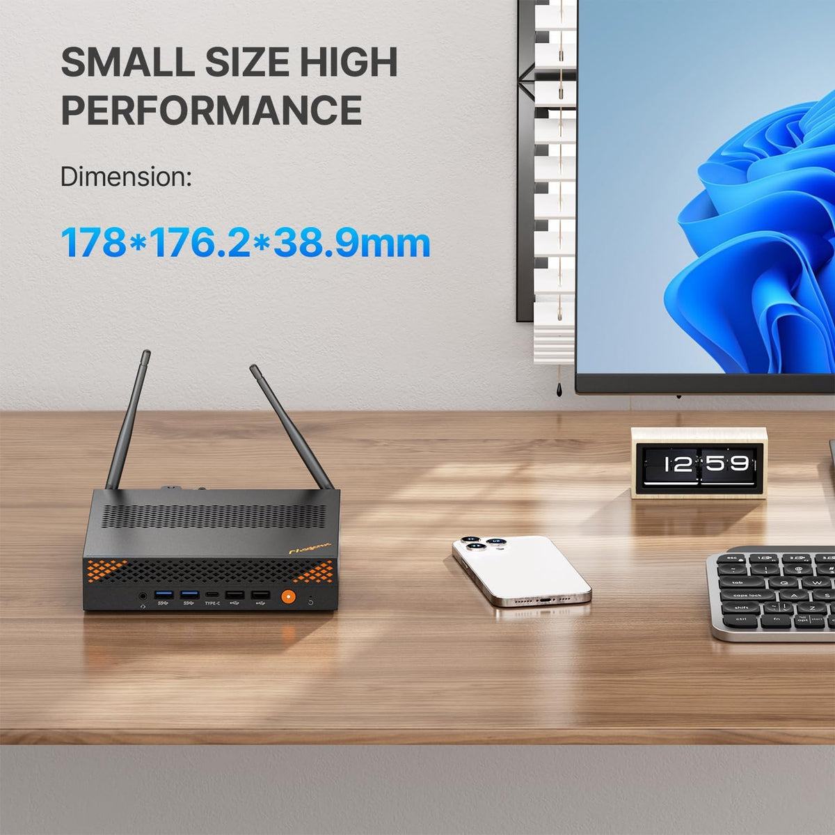 Mini PC – Micro PC – Compact Desktop – Small Form Factor PC – Krachtige Home Gaming PC – Intel Core i9-13900HK Tot 5,4 GHz – 32GB DDR5 RAM & 1TB PCIe 4.0 SSD