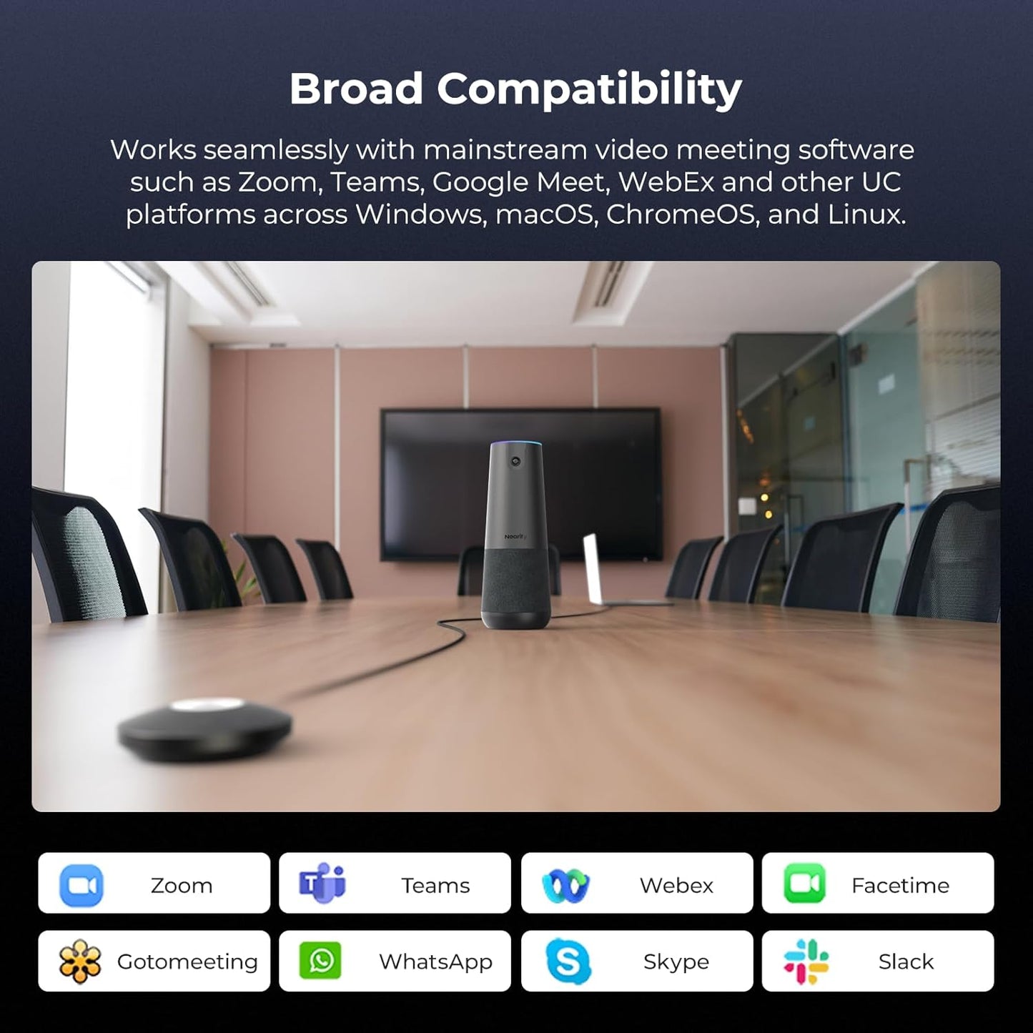 NEARITY C46S 4K FHD videoconferentie webcam met microfoon en luidspreker, 120° ultragroothoek/5x zoom/auto-framing, videoconferentiesysteem met afstandsbediening voor zoom/teams/pc/laptop/desktop