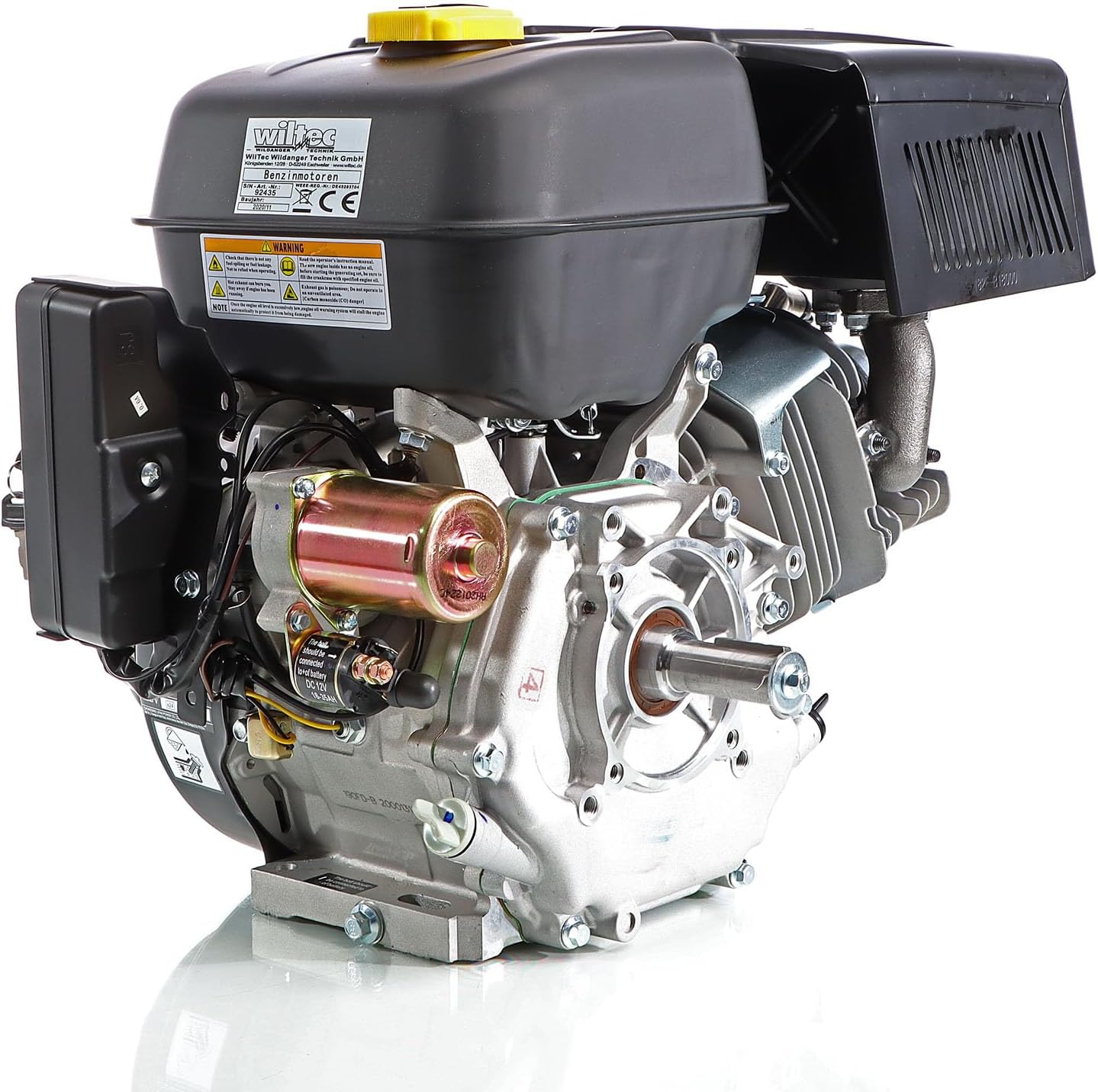 LIFAN 190 FD-B E-Start benzinemotor met 15 pk 1-cilinder voor kleine machines en karts, luchtgekoelde 4-taktmotor met 25 mm krukas, OHV-kleppenaandrijving en 420 cc cilinderinhoud