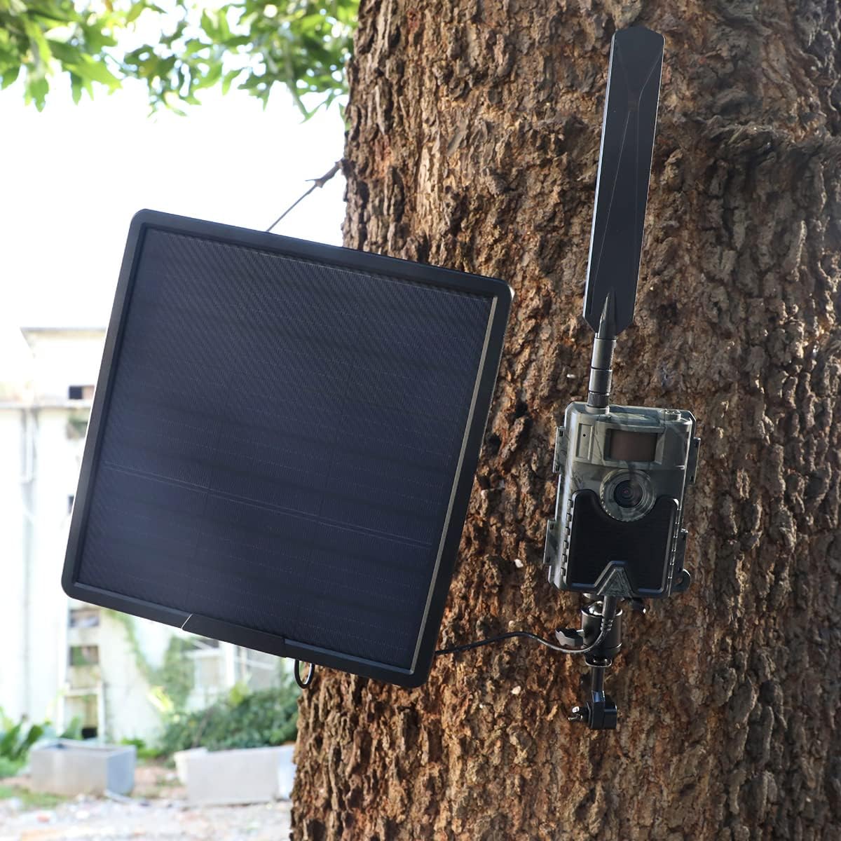 Zonnepaneelset, waterdicht, monokristallijn zonnepaneel, set 25000 mAh, koolstofvezel, uitgang 5 V/6 V/9 V/12 V, 20 W, type C, snel opladen voor 3G/4 wildbeveiligingscamera