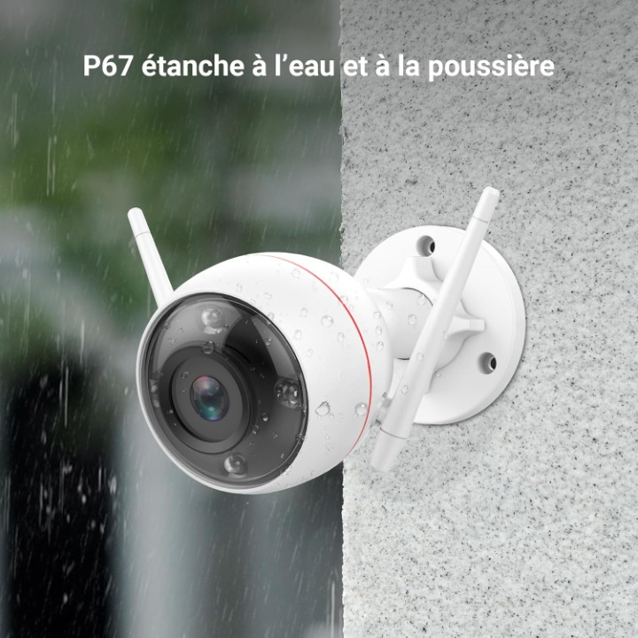 Beveiligingscamera Buiten - WiFi-bewakingscamera - Draadloze IP-camera - 4MP - met AI Menselijke Detectie- 30m Kleuren Nachtzicht - Alarmsirene - IP67 Waterdicht - Twee-weg audio - Wit