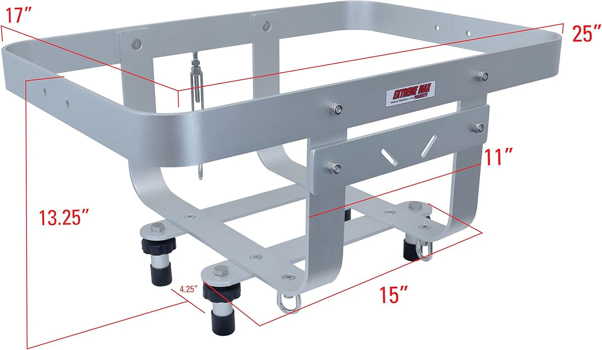 Extreme Max 3005.5254 BoatTector Aluminium PWC Cargo Rack/Koelhouder - Compatibel met RotoPax Brandstofblikbevestigingen