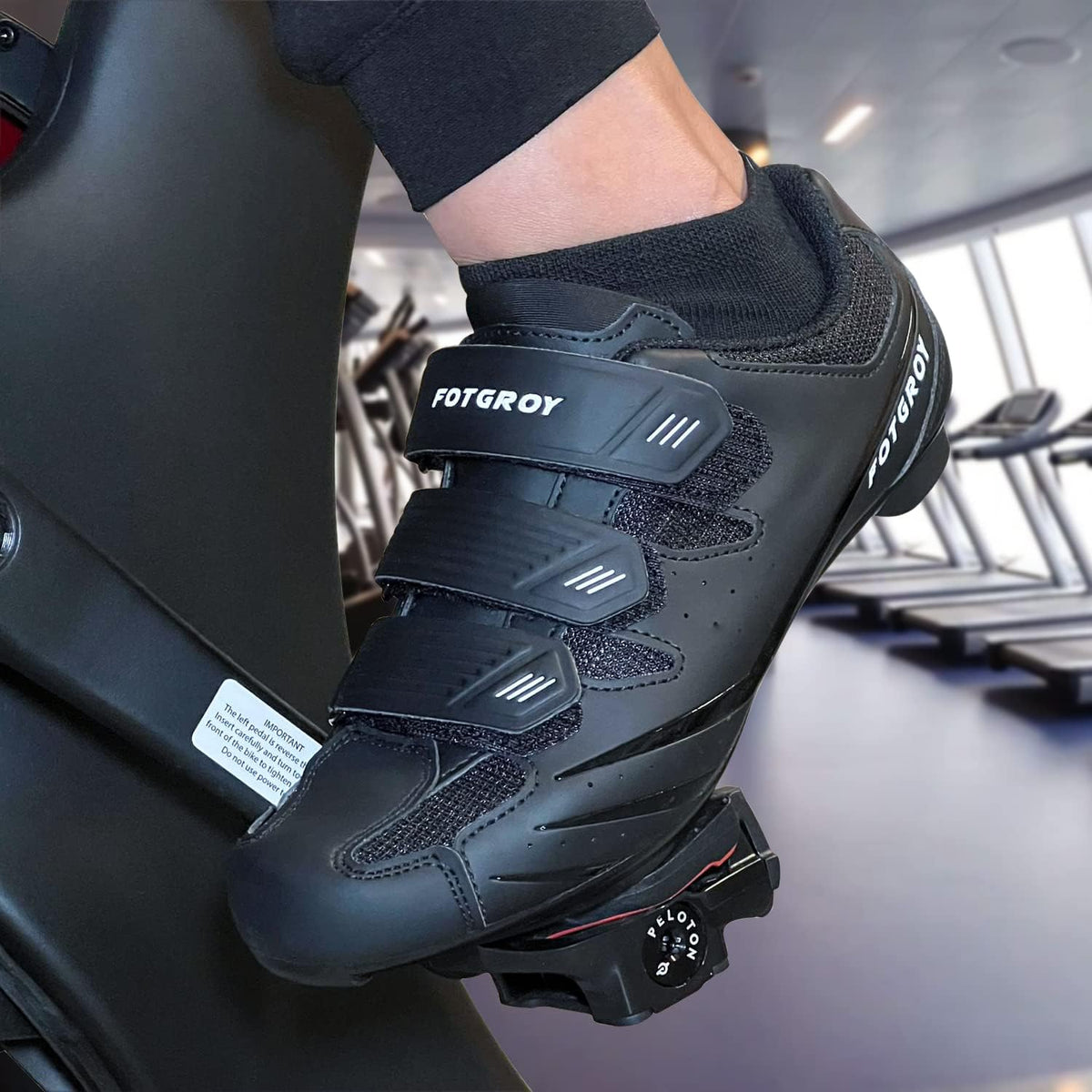 Heren fietsschoenen voor dames, racefietsschoenen met noppen, compatibel met Peloton SPD ARC Look Delta Cleats, uniseks fiets REIT Spin schoenen voor binnen, racefietsschoenen buiten