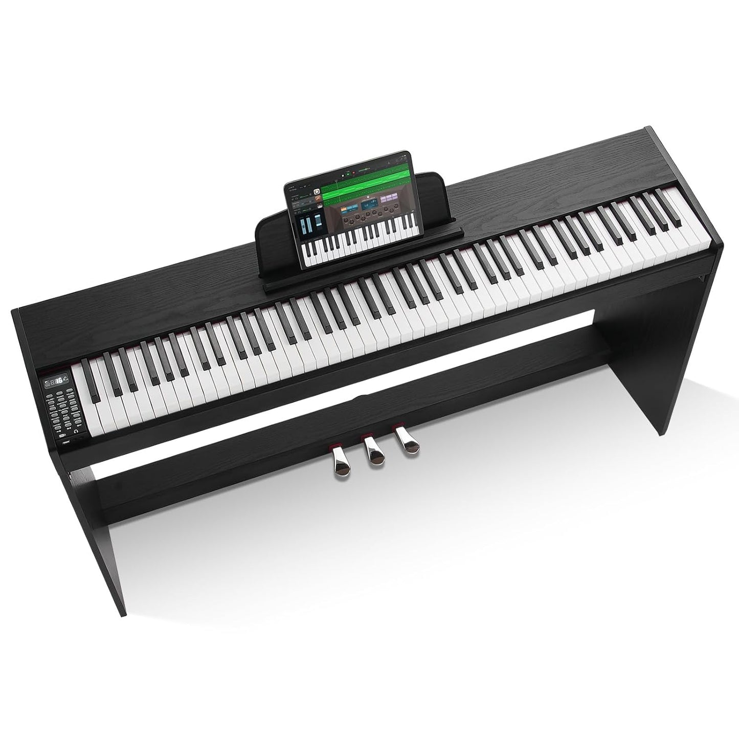 Digitale piano – Elektrische piano – Keyboard – E-piano – Piano toetsenbord – 88 volledig gewogen toetsen – Dubbel toetsenbord met 200 tonen en Bluetooth/MIDI