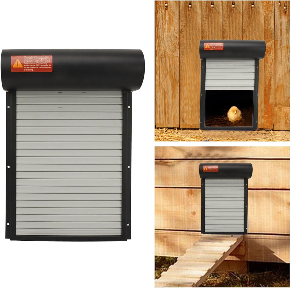 Automatische Hokkendeur – Kippenluik – Kipdeurtje – Hokkenluik – Vogeldeur – Zonne-energie – Lichtsensor Timer – Afstandsbediening – Roestvrij Staal – Helder LED-display