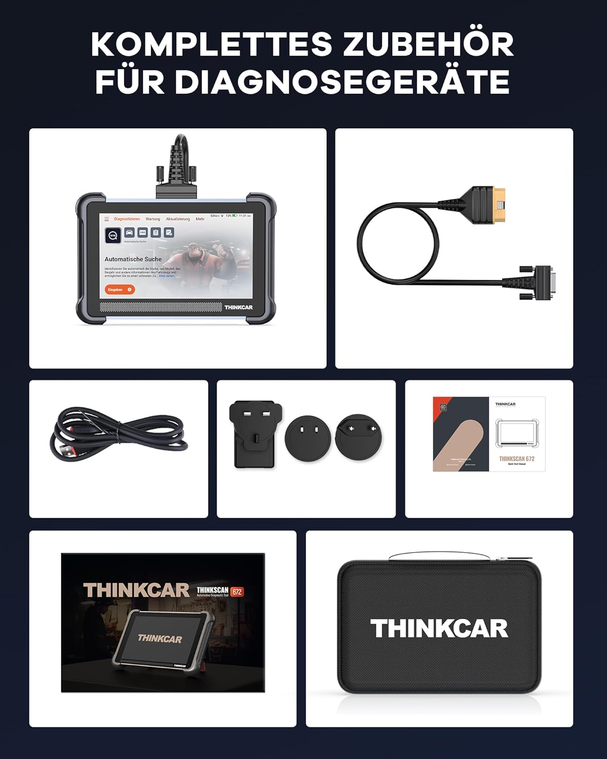 ThinkScan 672 OBD2 diagnoseapparaat, auto met 28+ resetfunctie en volledige systeemdiagnose, uitleesapparaat auto voor actief testen, geavanceerde ECU-codering, bi-directionele bediening, CANFD