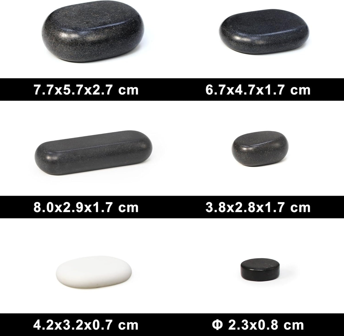 Master Massage Hot Stone Hete Massagestenen in decoratieve Bamboekist 40 stuks