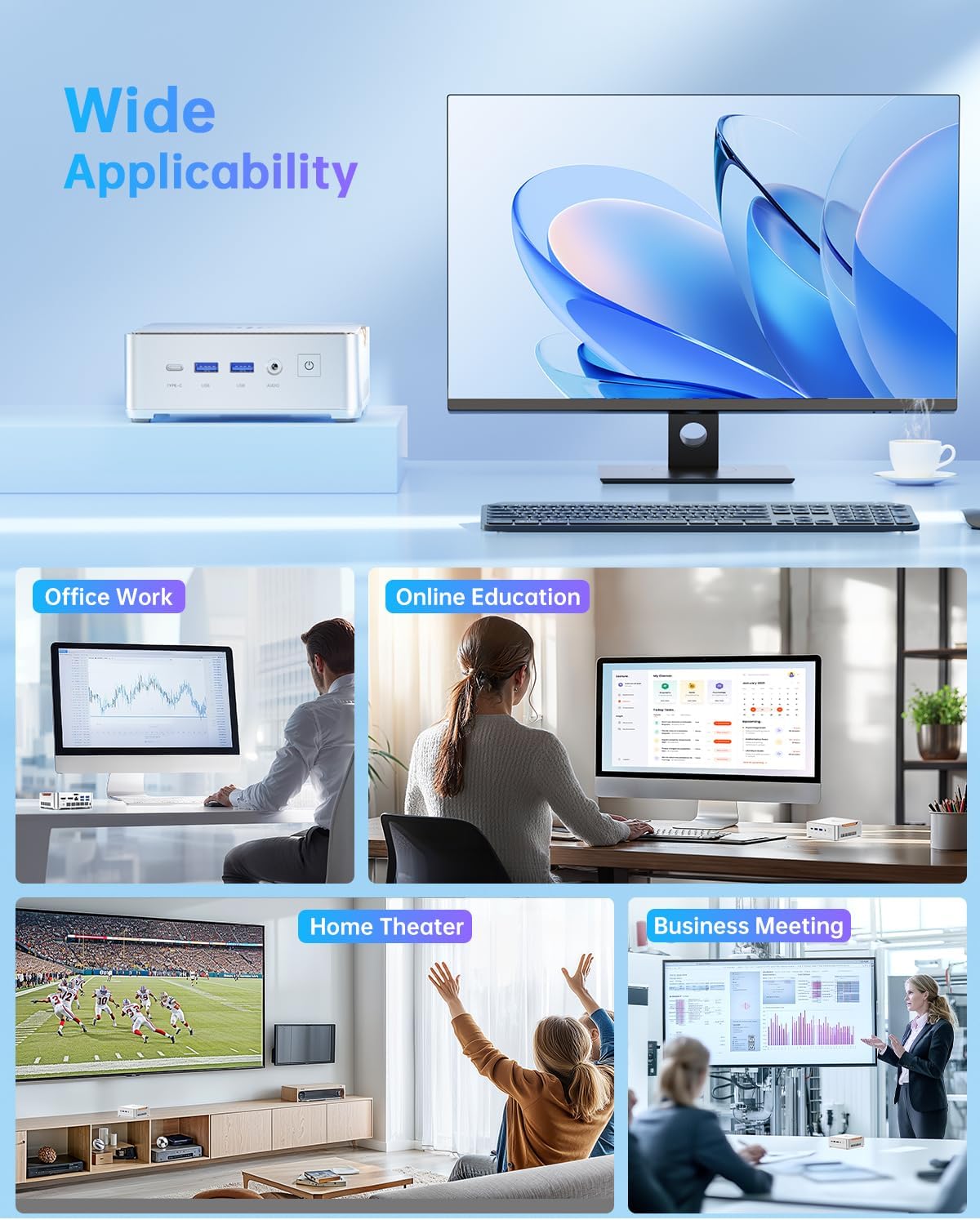 NiPoGi Pinova P2 Mini PC W-11 Pro ΑOD Ryzen 4300U (up to 3.70GHz) 16GB DDR4 512GB M.2 SSD, Mini Desktop Computer HDMI 2.0, DP, Type-C, 4K Triple Display Micro-PC with VESA for School/Office/Home - QUORE