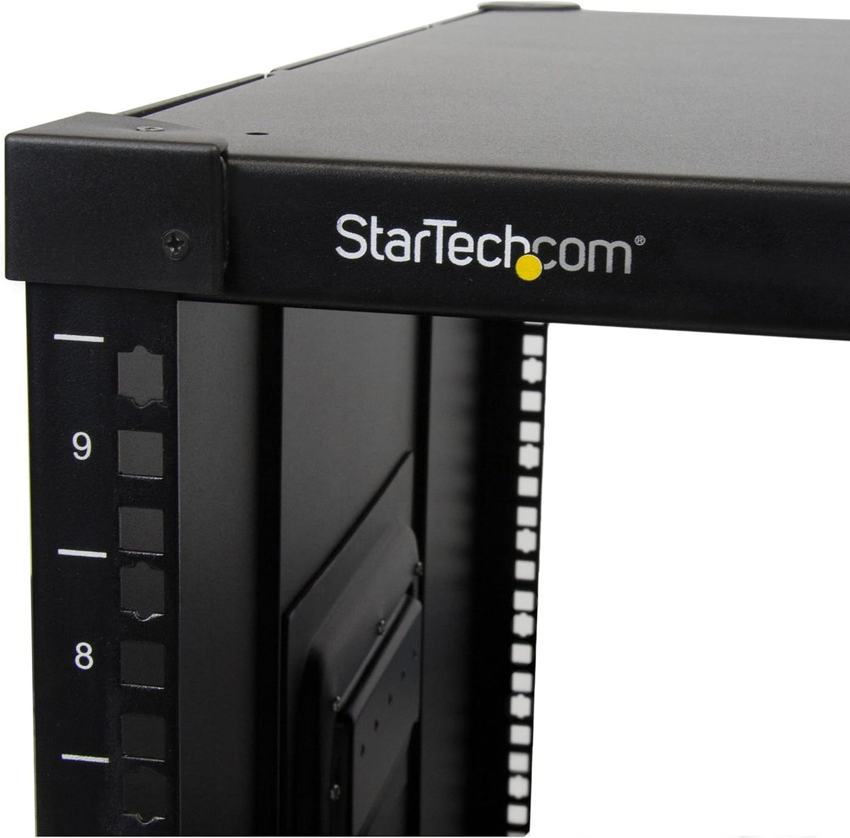 StarTech.com 4-Post 9U Mobiel Open Frame Server Rack, 19" Patchkast met Wielen en 4 Stijlen voor Thuis / Kantoor / Beperkte Ruimtes, Kleine Serverkast voor Computer / AV / Netwerk Apparatuur (RK960CP)