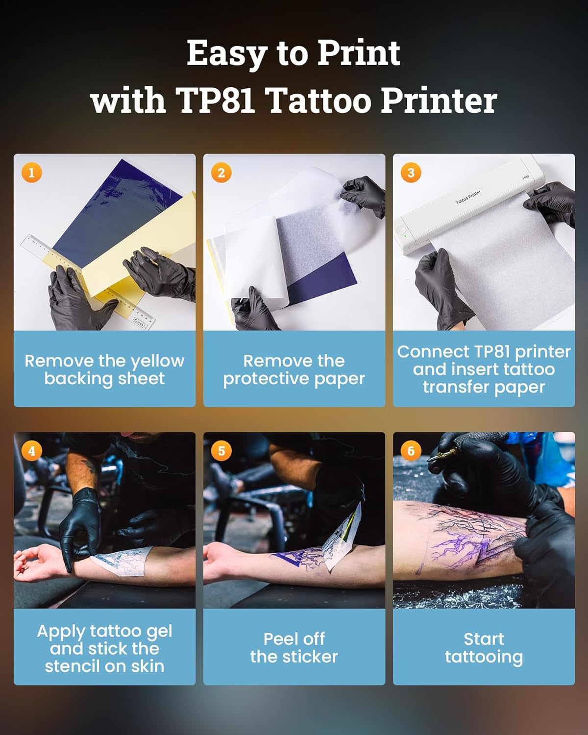 Tattoo Stencil Printer – Tattoo Printer – Sjabloonprinter – Tattoo Transfer Printer – Tattoo Overzetprinter – Anti-Kreuk Technologie – Bluetooth & USB Connectie