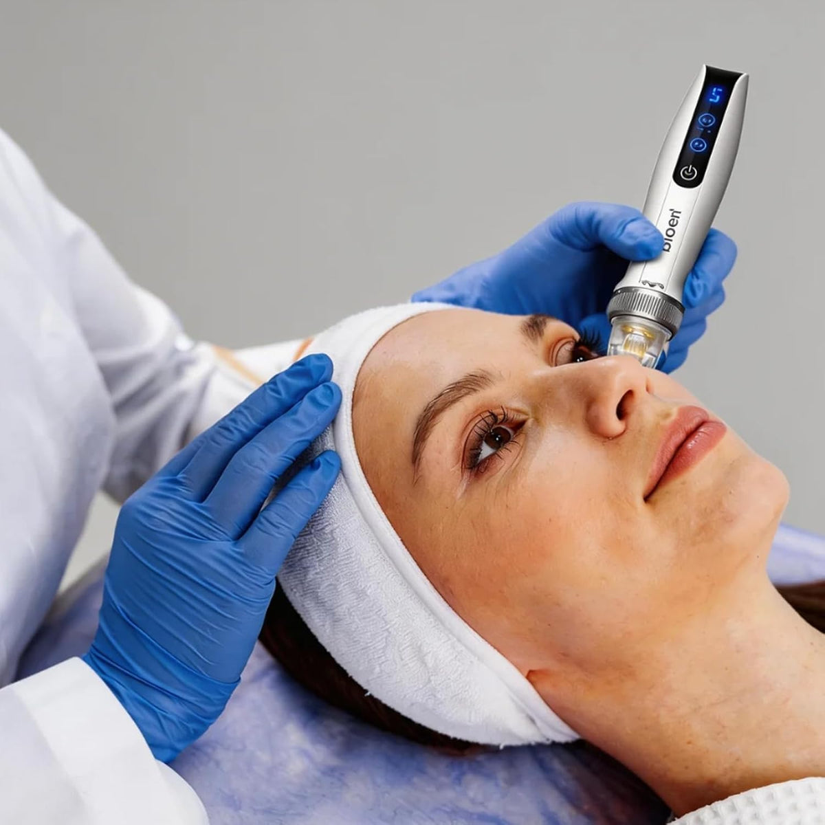 Microneedling pen – Dermapen – Mesopen – Huidverzorgingspen – Beauty pen – 3-In-1 met EMS-Microstroom en LED-Licht – 5 Snelheden en Intelligente Sensorbasis