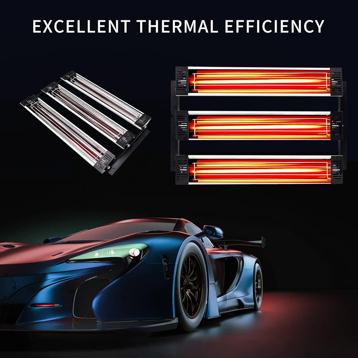 Infrared Lakdroger – Infrarood Droger – Verfdroger – Autolak Droger – Lakdroger Voor Meubels – 2 x 3000 W Vermogen – Hittebestendige Aluminium Behuizing