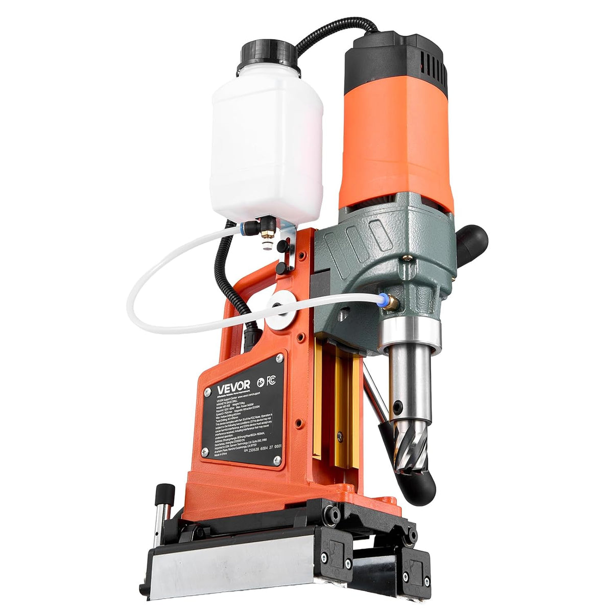 VEVOR Elektrische magnetische kolomboormachine 1400 W, boordiameter 50 mm, snelheid 0-850 omw/min, omkeerbare richting, magnetische kolomboormachine met 11 boorkronen