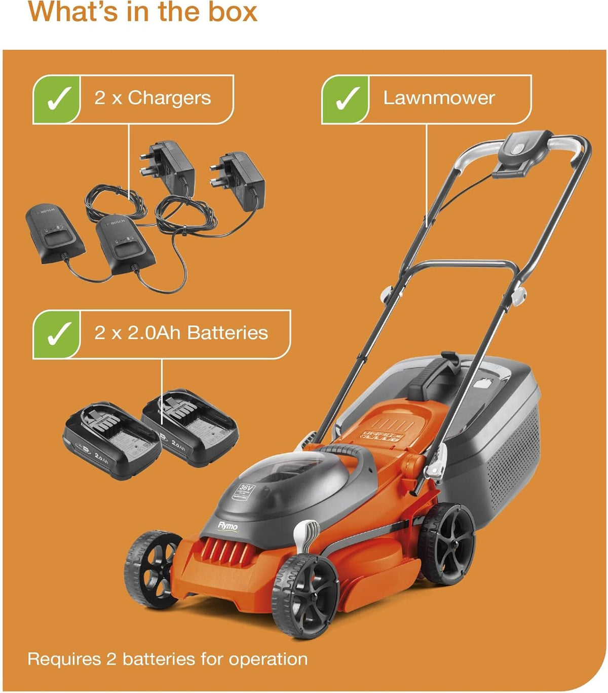 Batterij Grasmaaier – Accu Grasmaaier – Elektrische Grasmaaier – Draadloze Grasmaaier – 36V Krachtig – 34 cm Maaibreedte & Randensnijsysteem – 35L Grasopvang – Lichtgewicht & Verticale Opslag
