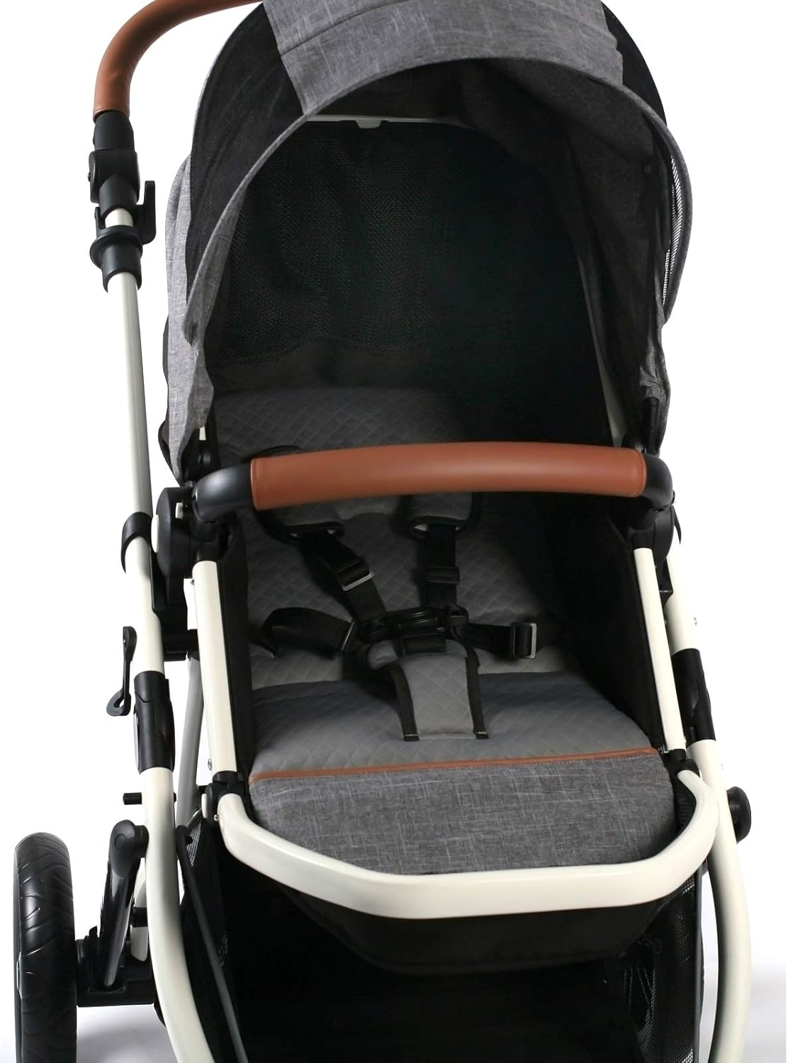 CHIC 4 BABY 177 21 Combi-kinderwagen Torre, set met reiswieg, sportzitje en Maxi-Cosi-adapter, grijs