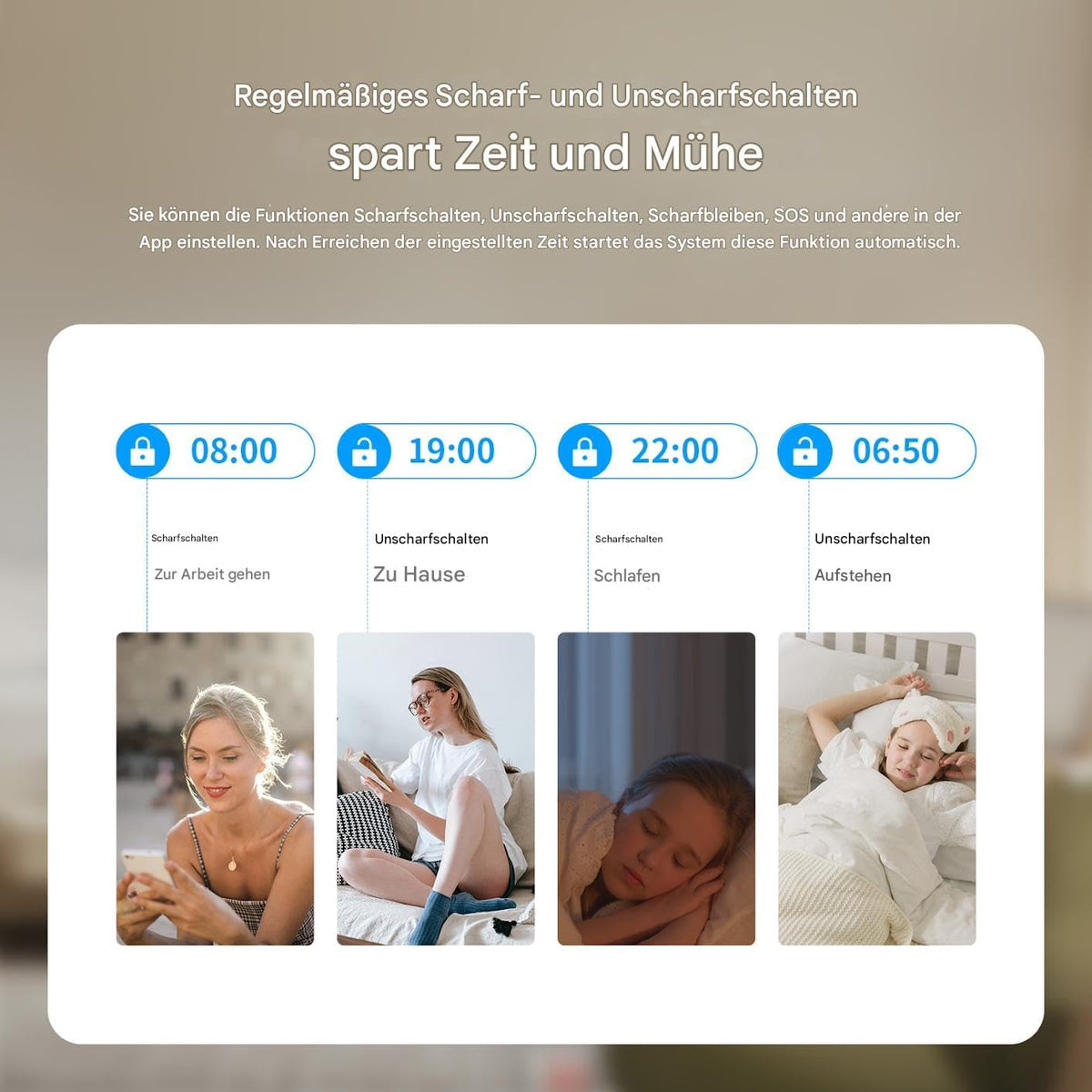 PGST Draadloos huisalarm, wifi, 17 stuks, GSM, 4G, beveiligingssysteem, inbreker, 120 dB, kits voor thuis, compatibel met Alexa, Google Assistant (PG103-4G)