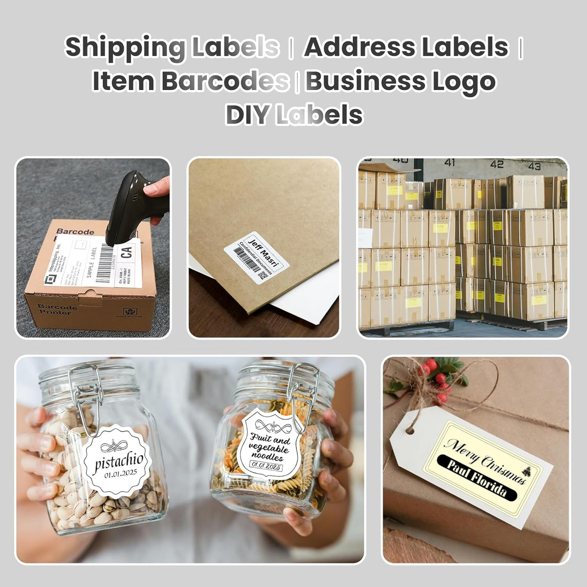vretti Thermische Printer, Verzendlabelprinter, Thermische labelprinter 4x6 voor verzendetiket, verzendlabel, compatibel met Windows, Mac OS en Linux-systemen