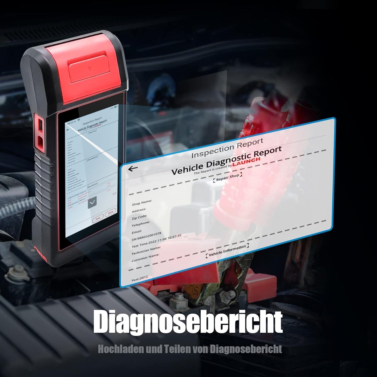 LAUNCH X431 Diagun EVO OBD2 diagnoseapparaat (OE-niveau) voor alle systemen, met ECU-codering, batterijtester, actieve test, 16 resetfuncties, videoscope-functie optioneel, ondersteunt CAN FD & DoIP