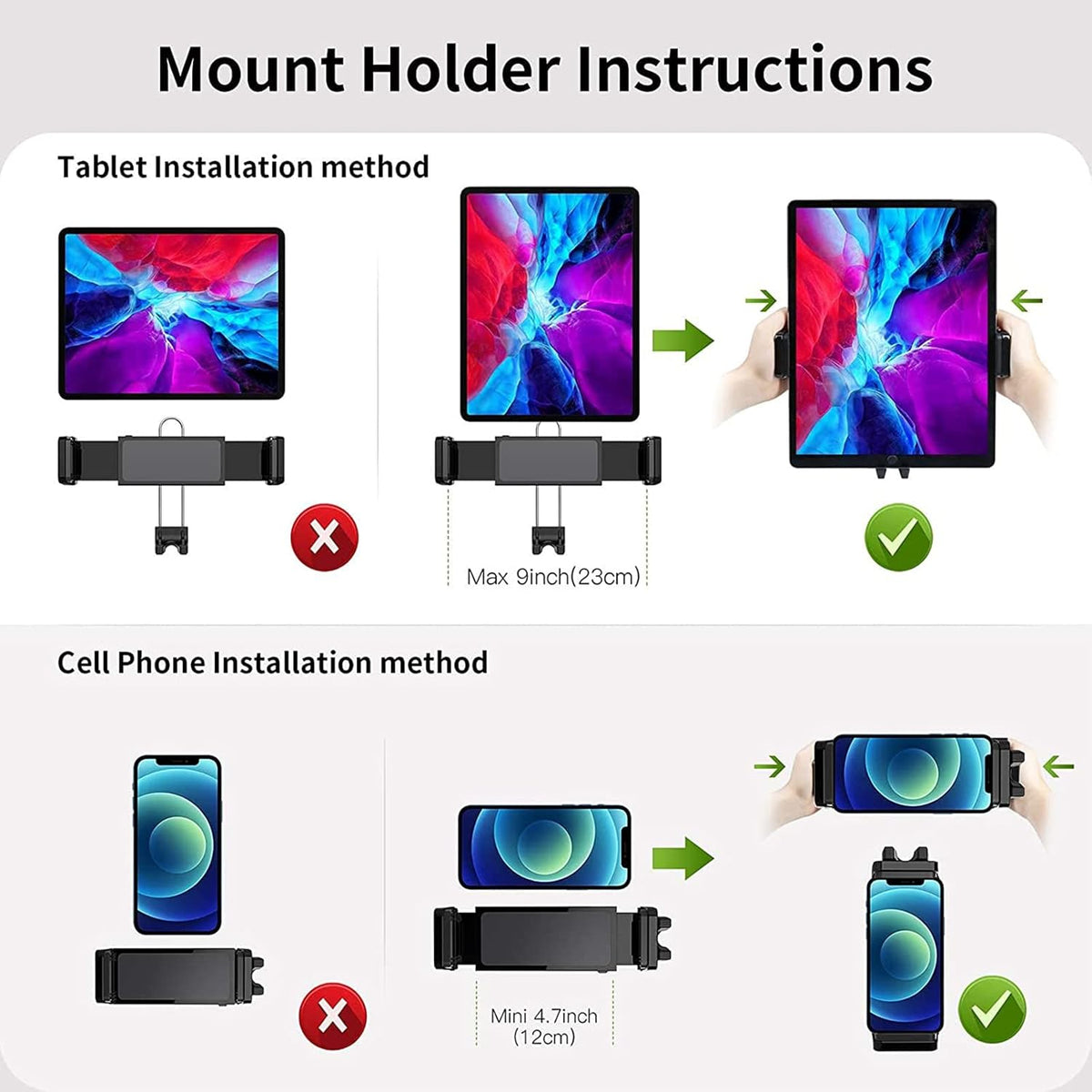 Smatree Tabletstandaard en telefoonhouder voor bureau, flexibele 360° tablethouder compatibel met 12,9 inch iPad Pro, iPad Mini/Air, iPhone 11, eBook Reader, Nintendo Switch, zwart