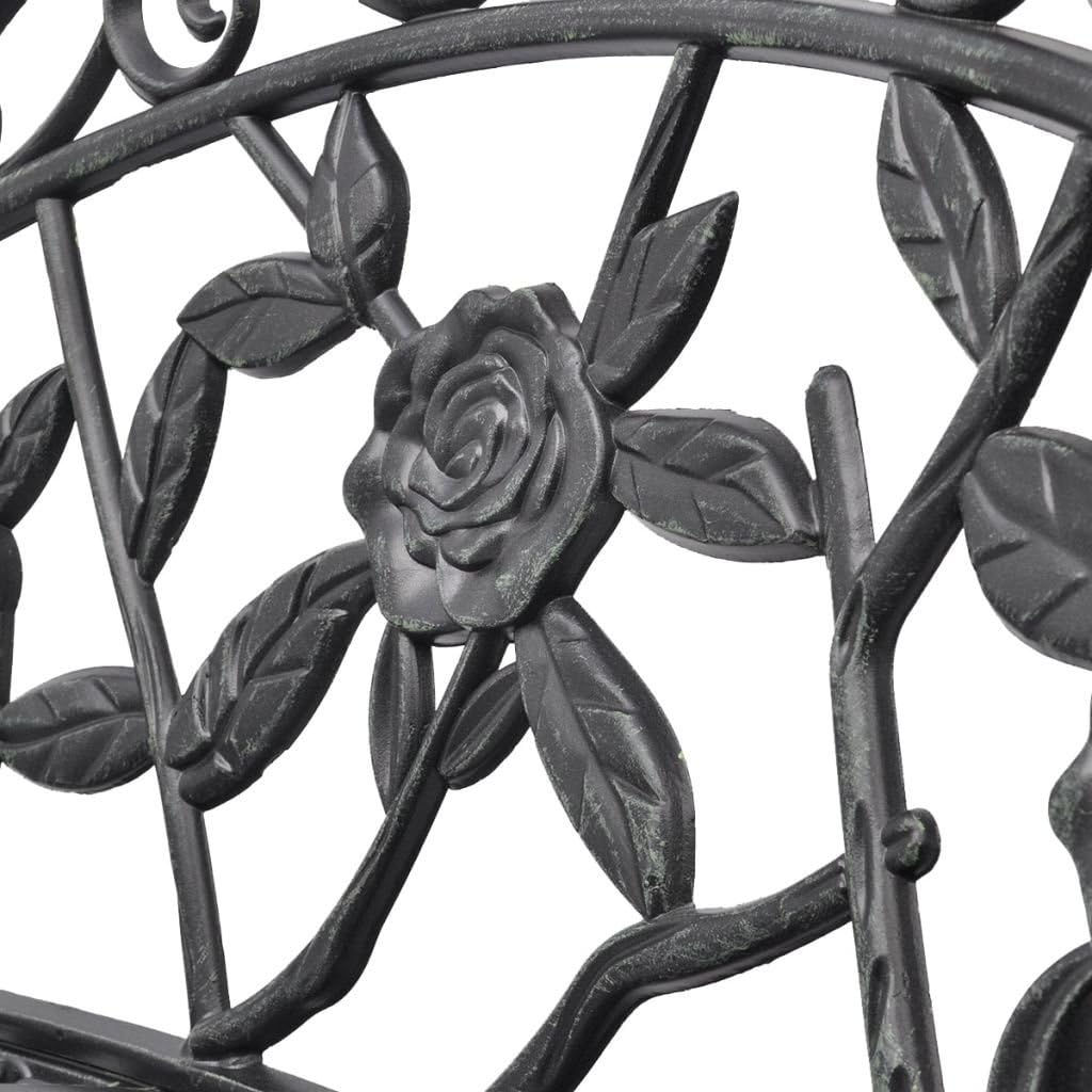 Tidyard Garden Bench 100 cm Aluminium Cast Cast Green 100 x 54 x 80 cm (L x W x H). - QUORE