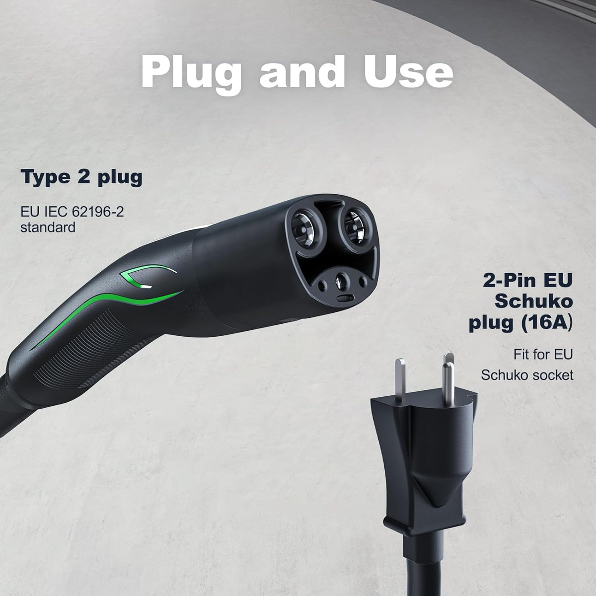 VidPower auto-acculader, 16 A, lcd-display, kabels inbegrepen