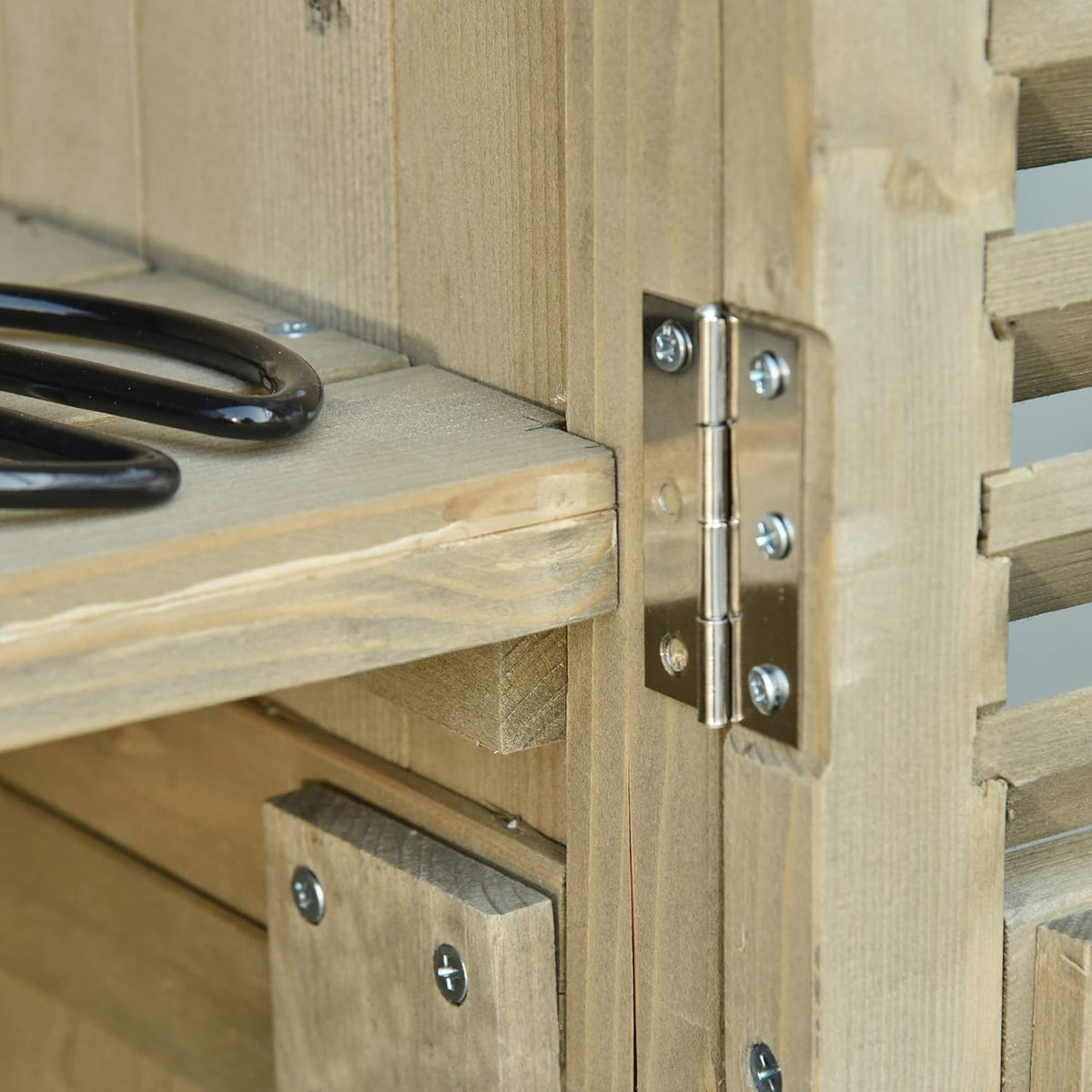 Outsunny tool shed tool shed tool cabinet shed garden 4 compartments grey 87 x 46.5 x 160 cm - QUORE