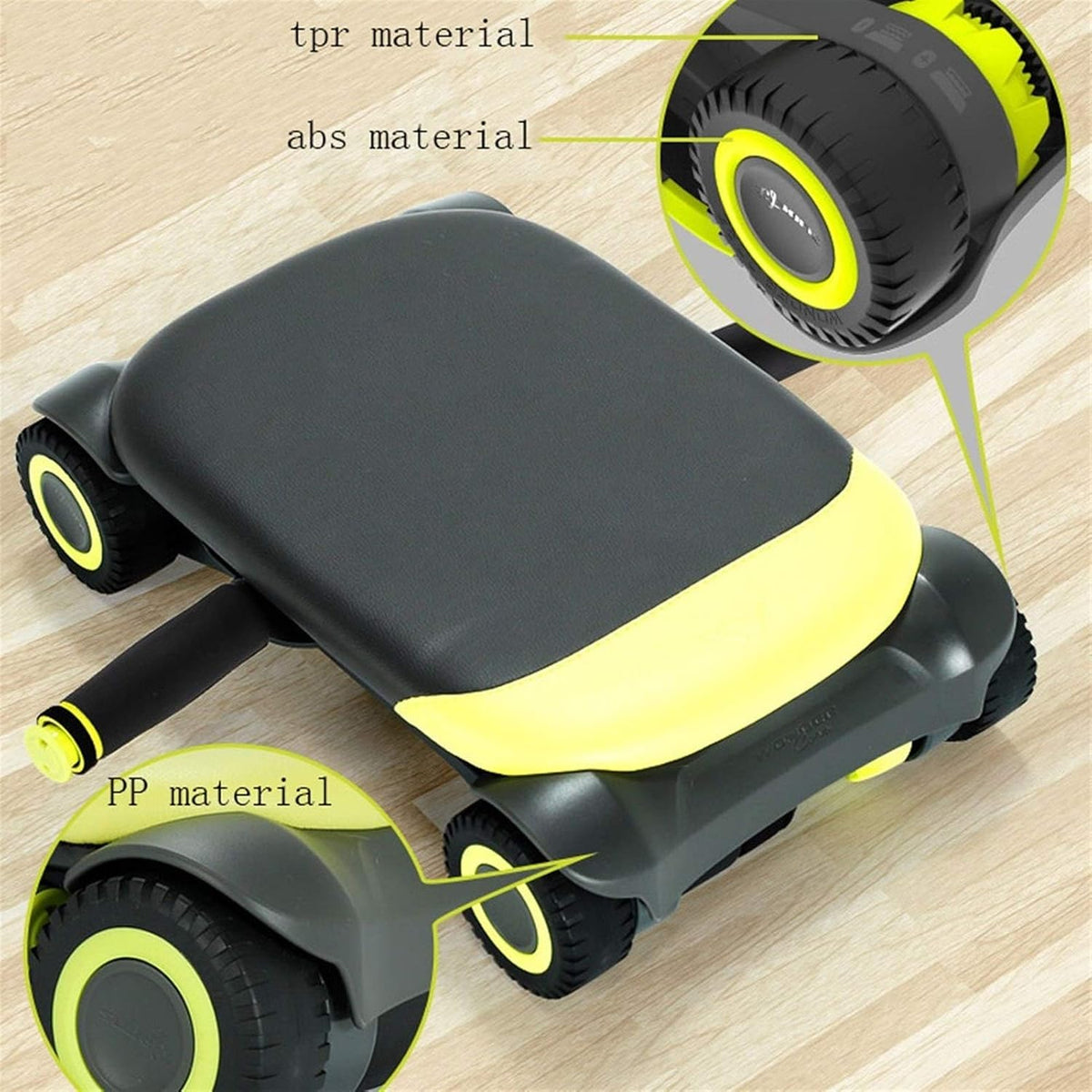 Abdominal Fitness Equipment/Home Gym Abdominal Wheel/Abdominal Wheel With Knee Pads/For Abdominal Muscle Training (Color : Green) - QUORE