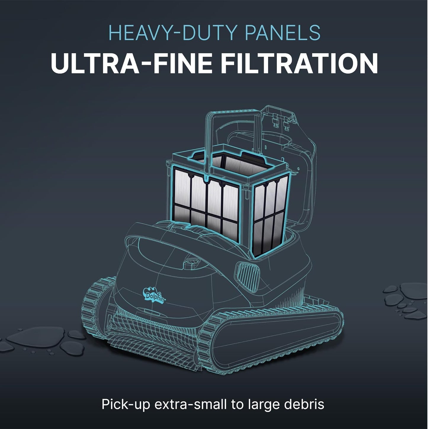 Dolphin Genuine Replacement Part — Ultra-Fine Filter Panels (4PK) — Part Number 9991467-ASSY