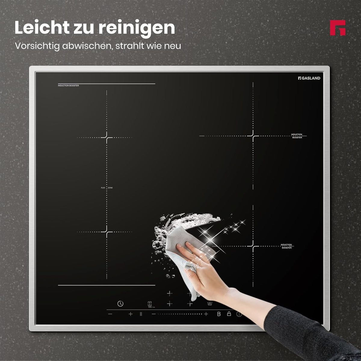 Inductiekookplaat – Inbouwkookplaat – Elektrische kookplaat – Kookplaat met flexibele zone – 60 cm – 4 Pitten – PowerBoost functie – 7000 W vermogen