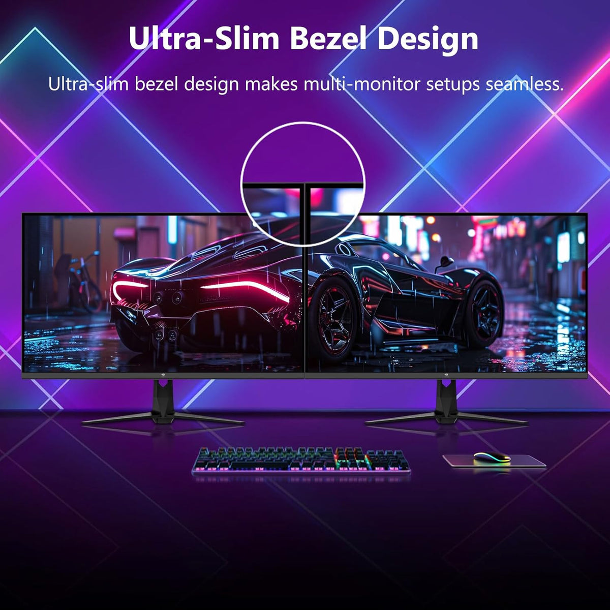 Z-Edge Gaming Monitor 27'' IPS QHD (2560x1440), 240Hz (DP1.4×2), 1ms, FreeSync, 16:9 LED Gaming Monitor, 144Hz (HDMI2.0×2), Adjustable Tilt, 400cd/m², VESA 100*100mm (DP cable included)