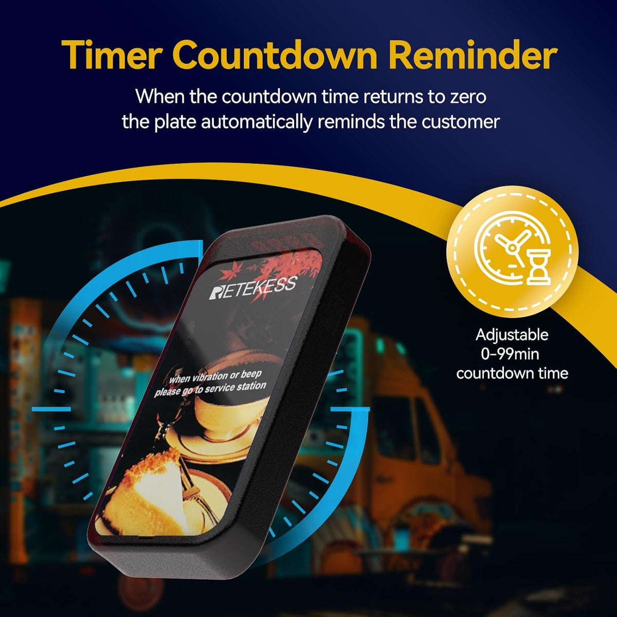 Draadloos Oproepsysteem – Pager Systeem – Restaurant Pager – Horeca Oproepunit – Klantpager – Service Countdown Timer – IP67 Waterdicht – Bereik Tot 500 Meter - QUORE