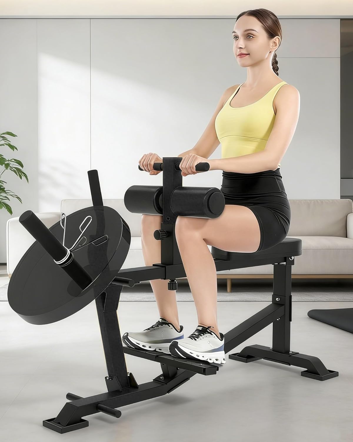 GUUG Calf Machine Road Traine Calf Stretcher Seated Leg Trainer for Home Strength Leg Trainer Leg Training Device Training Seated Calf Raise Machine - QUORE