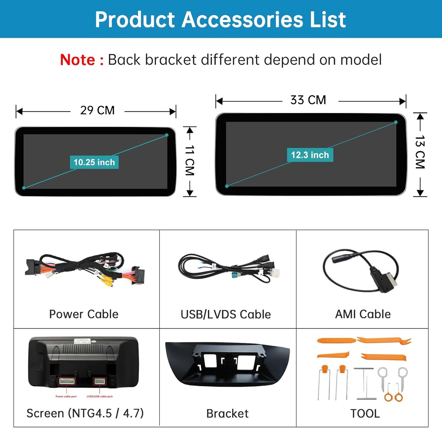 Ninetom 10.25 inch car radio touch screen for 2013-2015 Mercedes Benz A/B class GLA CLA W176 W246 C117 X117 X156 with NTG 4.5/4.7 system, supports Apple Carplay/Android Auto/Mirrorlink - QUORE