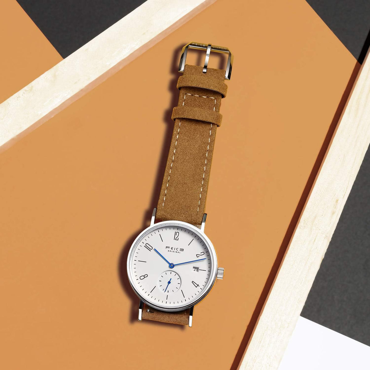 FEICE Herenhorloges Bauhaus Design Automatisch Horloge Waterdicht Saffierkristal Analoge Mechanische Horloges voor Mannen Vrouwen Unisex -FM201