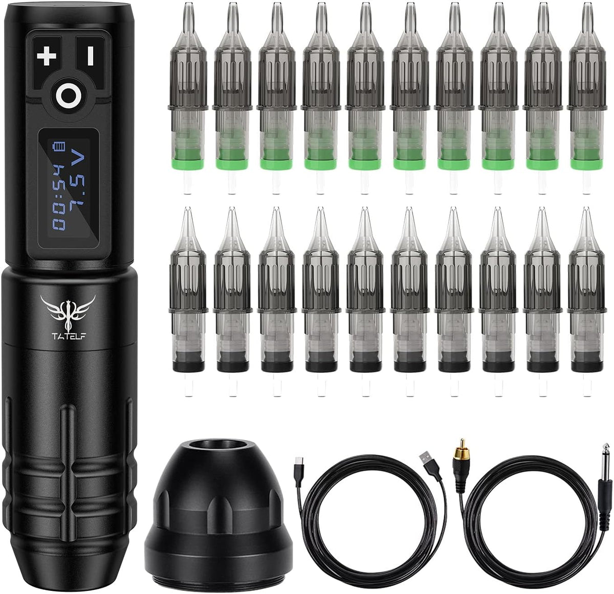 Professionele Draadloze Tattoo Kit – Tattoo Pen – Tattoo Machine – Microblading Pen – Permanente Make-up Machine – Dubbele Batterijen – Kernloze Motor – Ergonomisch & Lichtgewicht Design