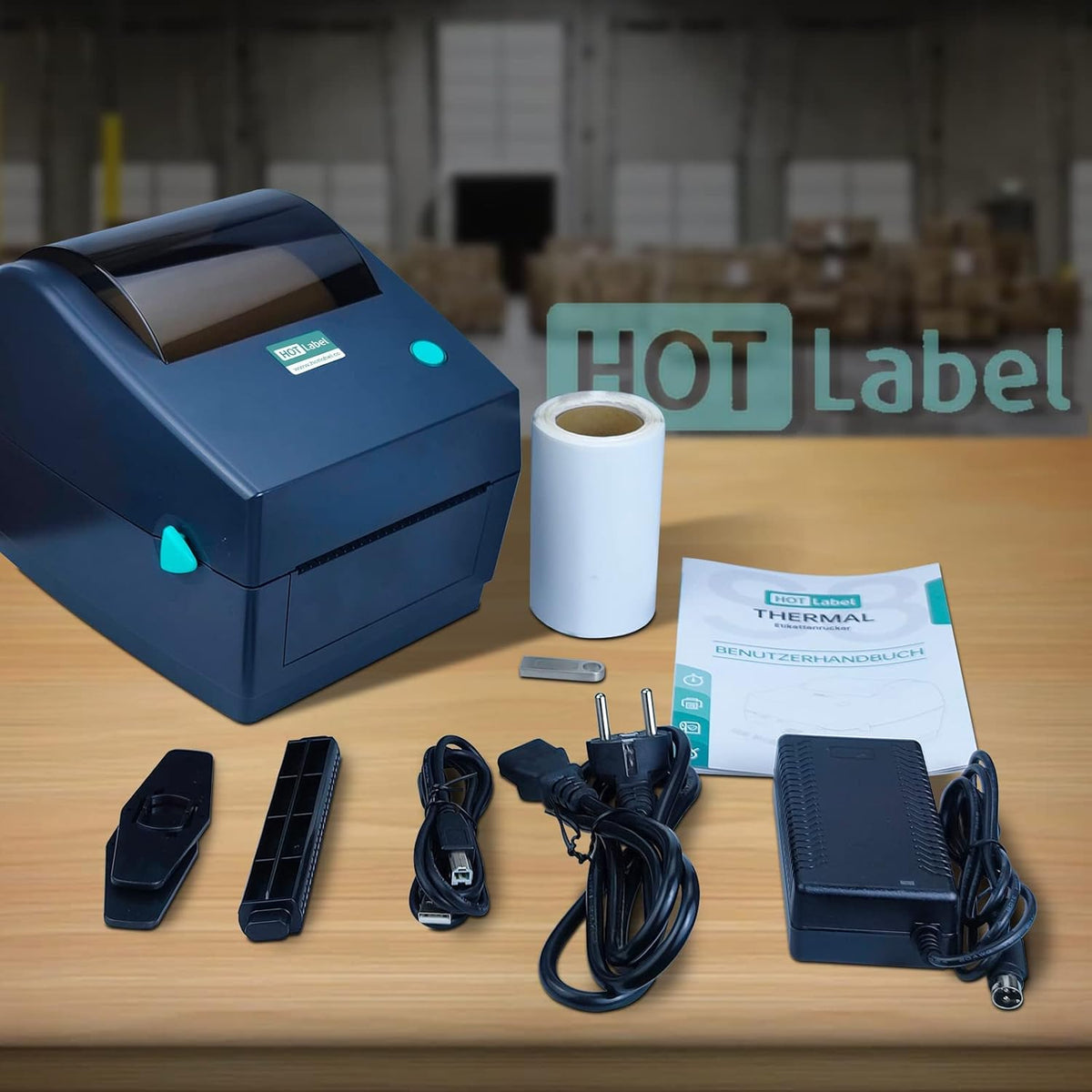 HotLabel Thermische printer, verzendlabelprinter, desktop thermische labelprinter 4x6, labelprintermachine voor verzendadres compatibel met Amazon, eBay, Etsy, Shopify Royal Mail UPS Evri DPD