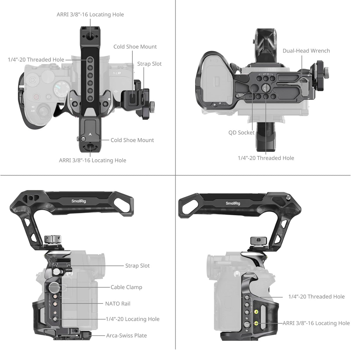 SMALLRIG "Rhinoceros" kooienset voor Sony Alpha 7 V/7R V/7 IV 6030