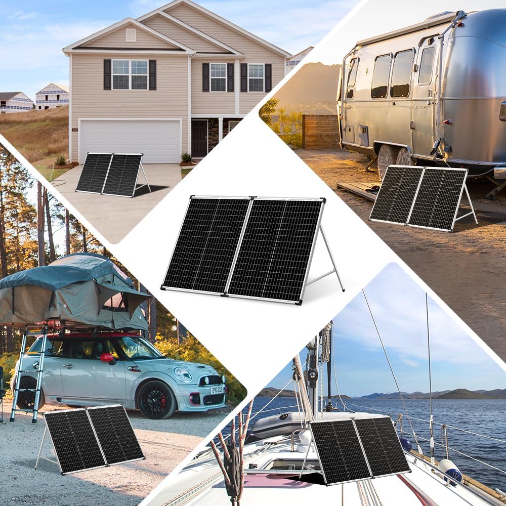100W Draagbaar Zonnepaneel – Inklapbaar Zonnepaneel – Mobiele Panelen – Zonnecharger – Zonnepaneellader – Monokristallijn – Ingebouwde Laadregelaar – USB Uitgang