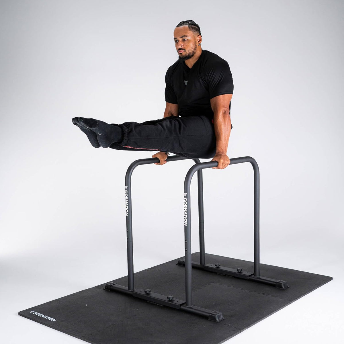 GORNATION Premium Dip Bars, Calisthenics & Fitness Training Equipment met Verstelbare & Anti-Slip Voeten, Ideaal voor Home en Outdoor Workouts