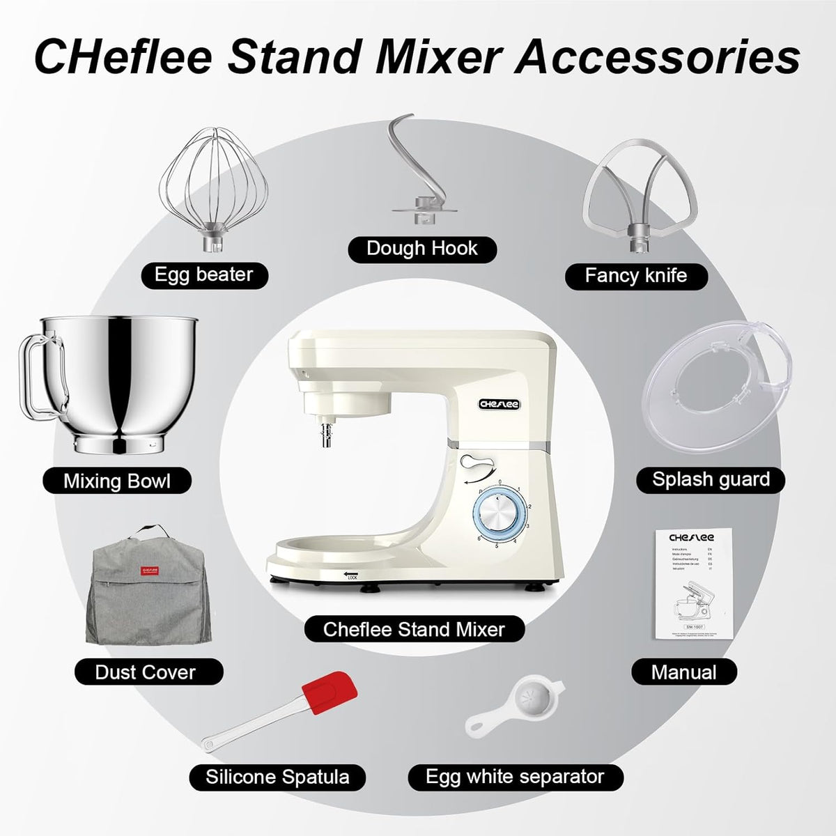CHeflee keukenmachine 2000w kneedmachine