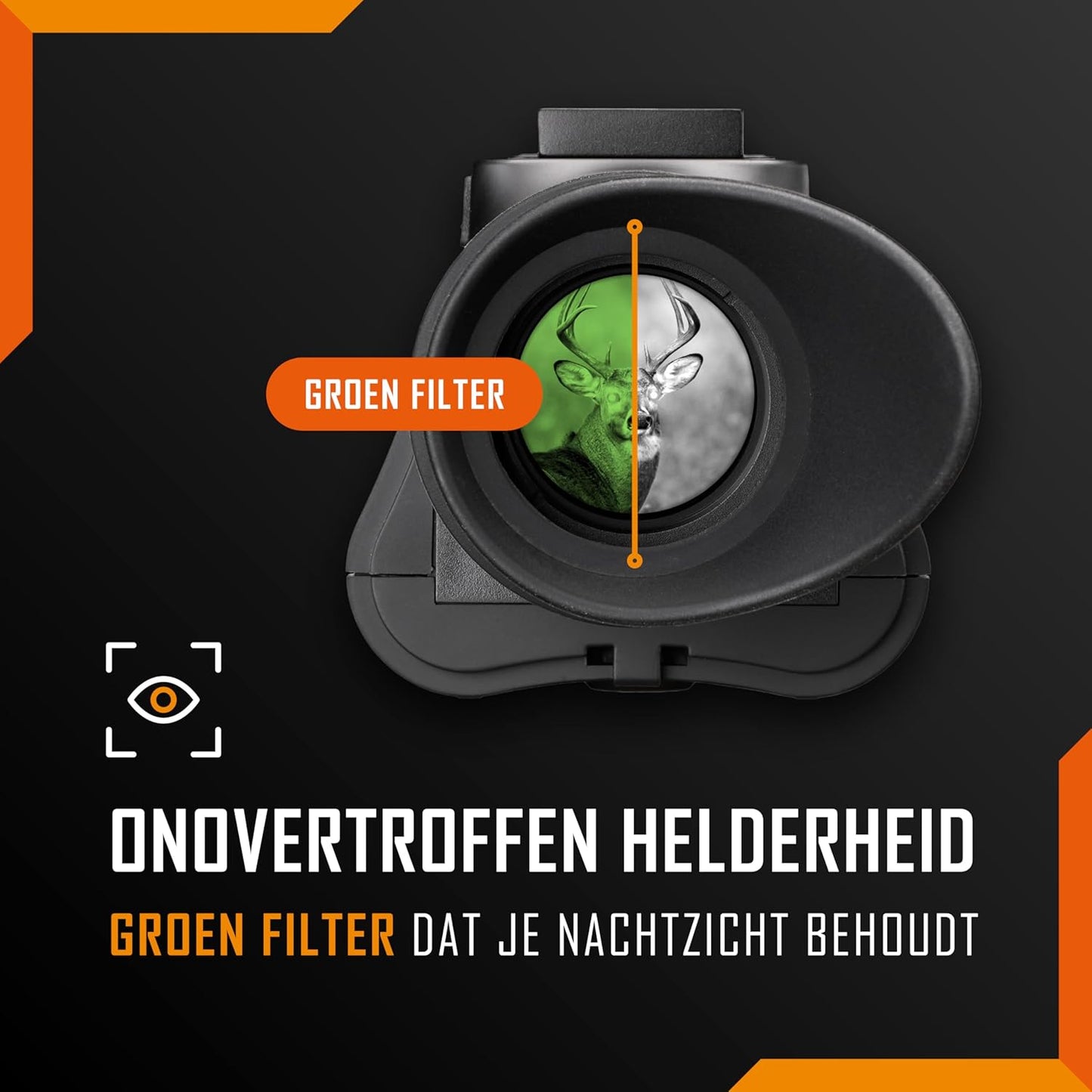 Digitale Nachtzicht-Monoculair Voor Helm – Nachtkijker – Nachtzichtbril – Infraroodbril – Monoculair – 1x Vergroting – 54° Breed Gezichtsveld