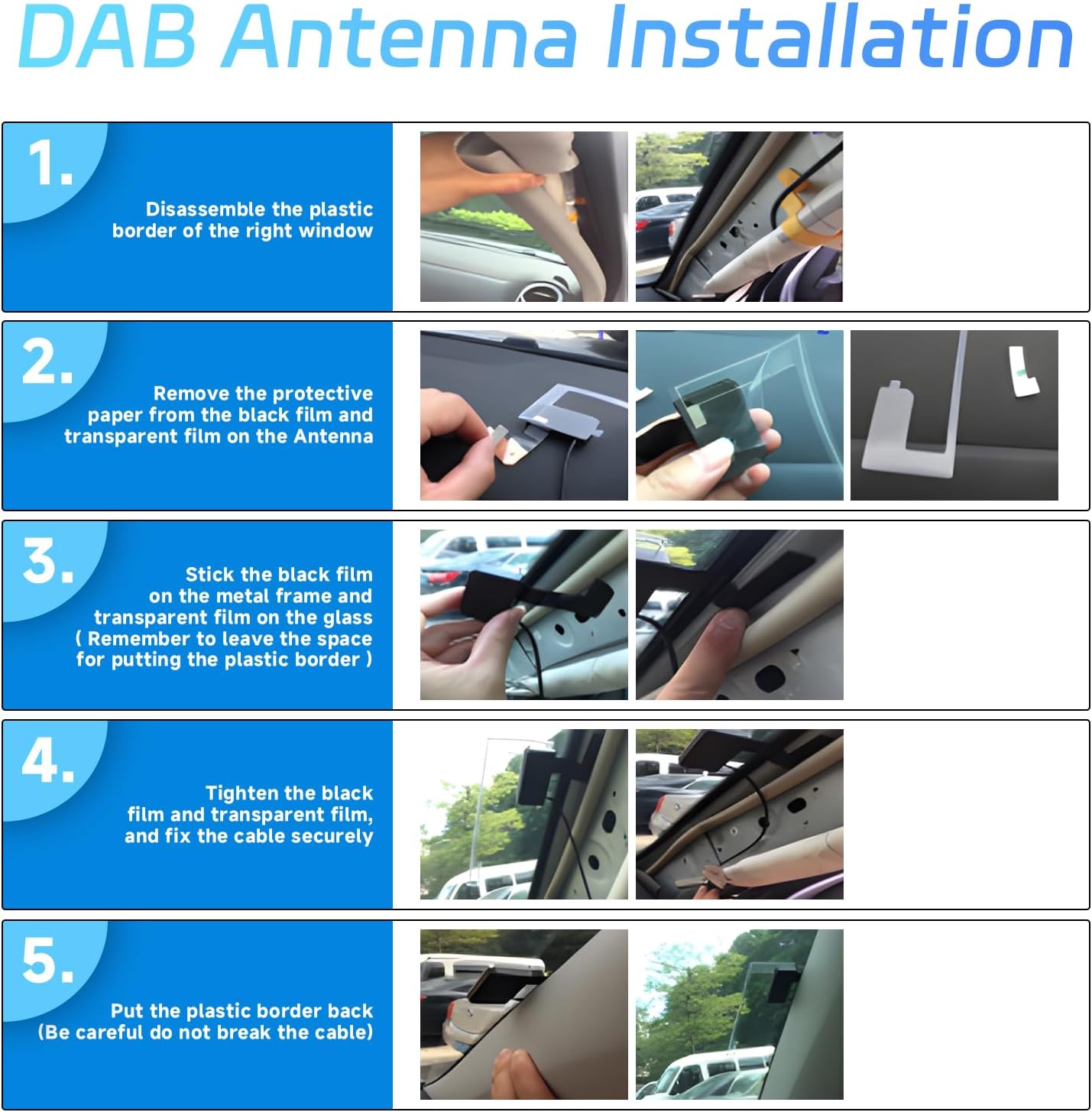 DAB/DAB+ dubbele DIN-autoradio met draadloze Carplay Android Auto Mirror Link, 7-inch touchscreen, 2-DIN-autoradio met Bluetooth, FM EQ, USB/AUX/SWC achteruitrijcamera