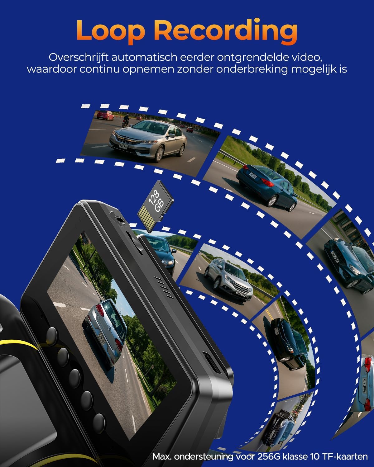 4-Kanaals Dashcam Auto – Autocamera – Auto Camera – Camera Auto – 360° Dashcam – 1080P Opname – WiFi & App-bediening