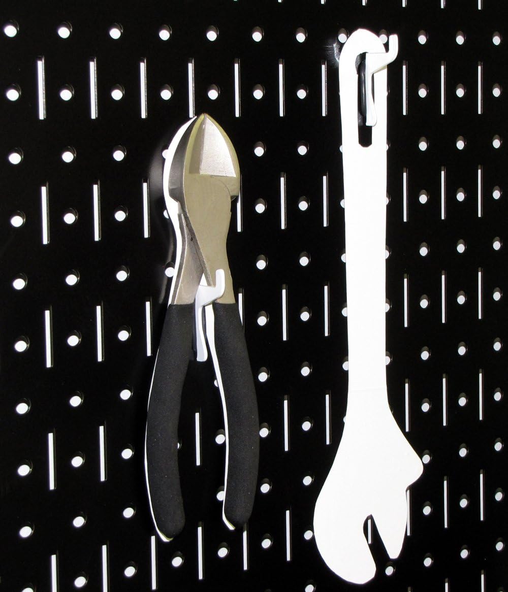 Wall Control Metalen Pegboard Utility Tool Opslag Kit met Zwart Pegboard en Zwarte Accessoires