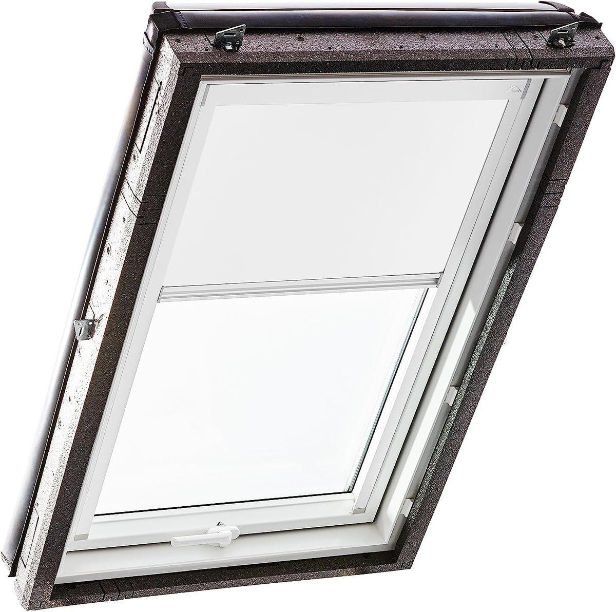 Origineel Roto Verduisterend Rolgordijn ZRV - Bijna Volledige Verduistering - Geleiderail Wit - Voor Dakraam Serie Designo R4/R7 en Classic 43/73 - Maat 074/118 | 07/11 - Kleur Stof Wit