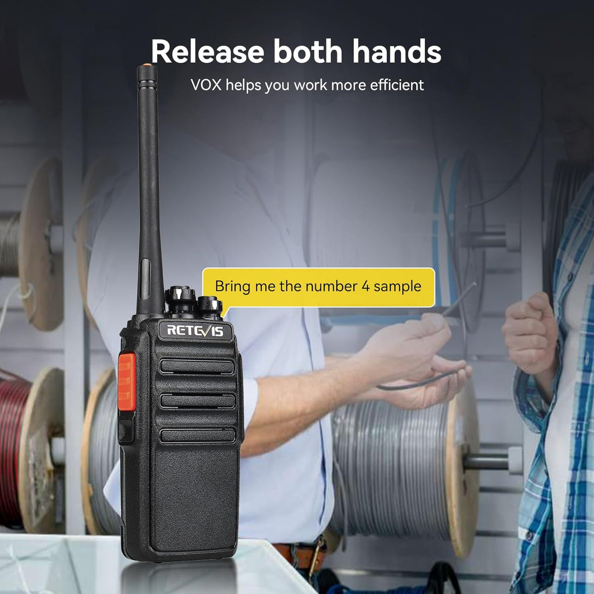 Retevis RT24 Walkie Talkie Portofoons PMR446 Vergunningsvrije 16 Kanalen CTCSS/DCS VOX Professionele Walkie Talkies met Headset en USB-laadstation (10 Stuks, Zwart)